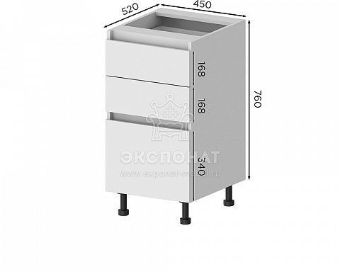 Н3Я-450 Шкаф нижний 3 ящика Кухня Этерна (ETERNA)